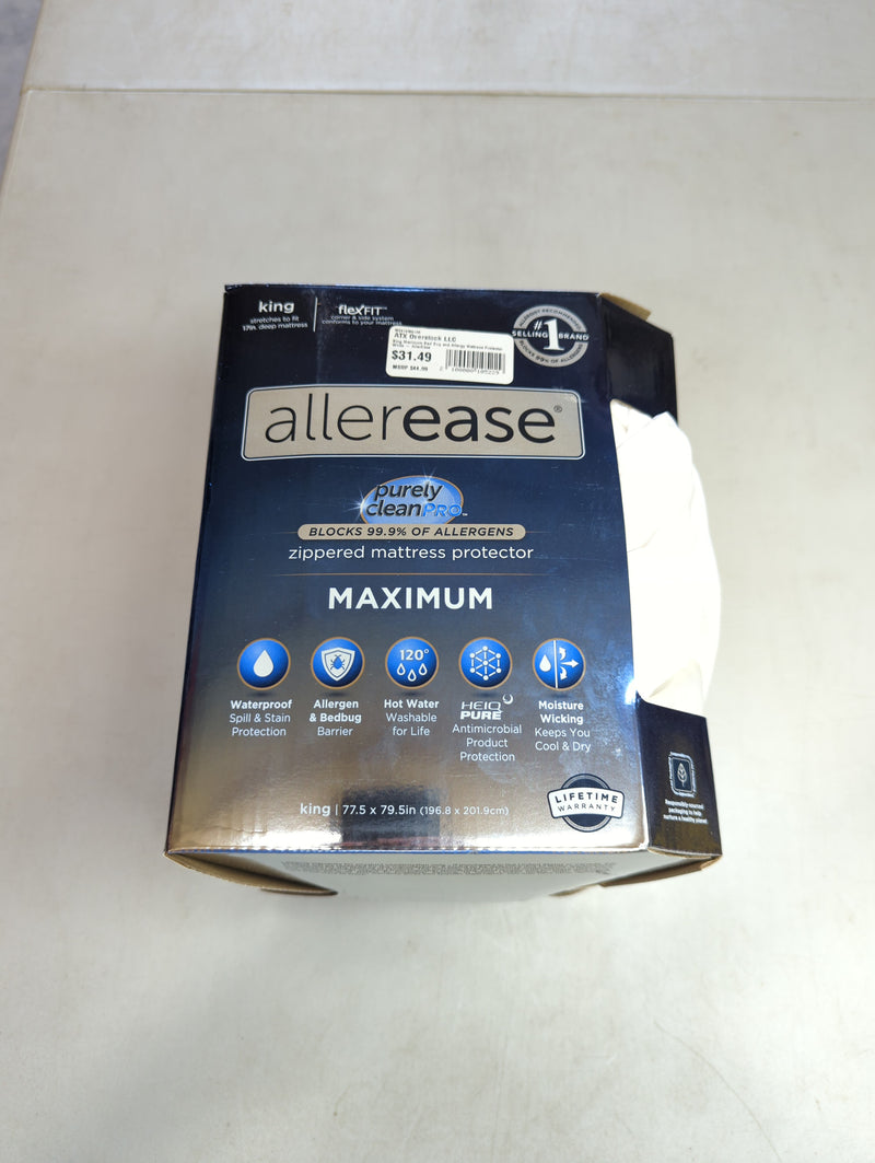 Maximum Bed Bug and Allergy Mattress Protector White - AllerEase (King)