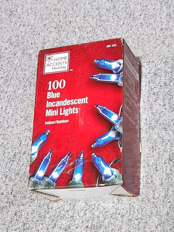 Home Accents Holiday 100-Light Blue Mini LED Light Set