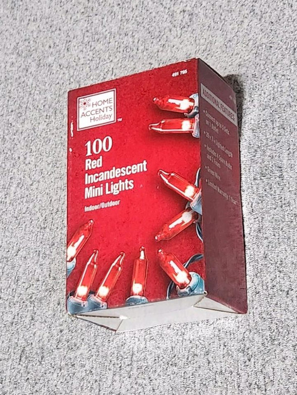 Home Accent Holiday 100-Light Red Mini Light Set