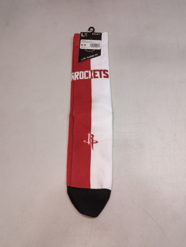 NBA Houston Rockets Split Crew Socks - L