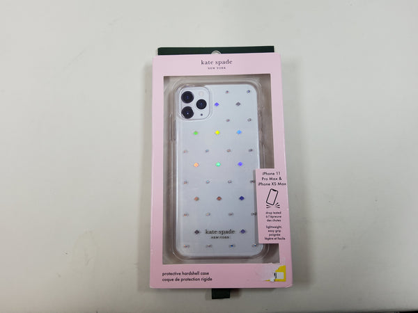 Kate Spade New York Protective Hardshell Case iPhone 11 Pro Max/XS Max - Spade Pin Dot Iridescent