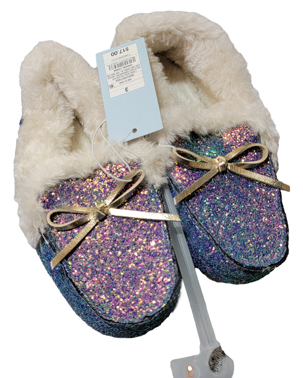 Girls' Paige Moccasin Slippers - Cat & Jack Iridescent 3