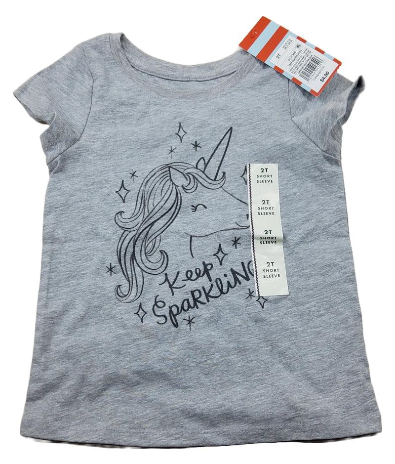 Toddler Girls' Unicorn Graphic T-Shirt - Cat & Jack Gray 2T