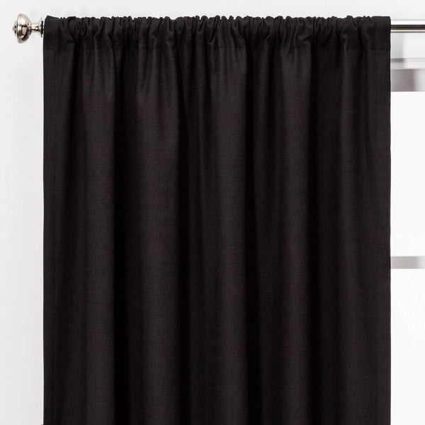 63"x50" Henna Blackout Curtain Panel Black - Project 62