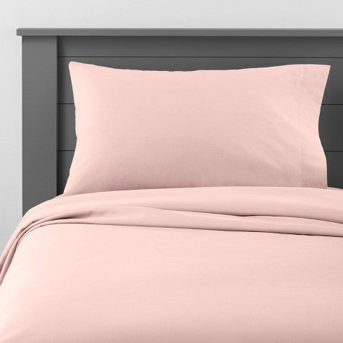 Pillowfort Full Solid Cotton Sheet Set - Pink, Size, Material - Perfect for Every Bedroom!