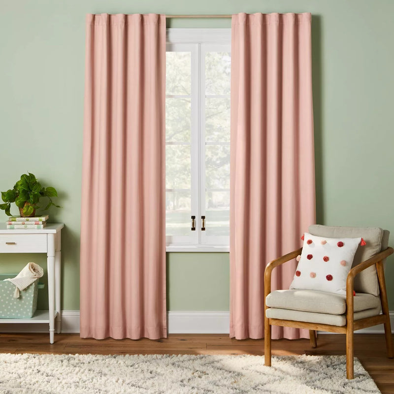 84" Blackout Twill Solid Panel Pink - Pillowfort