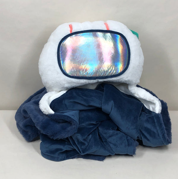 Pillowfort 097-02-2543 Astronaut Faux Fur Blue 66X88 STANDARD 100 by OEKO-TEX 3D Tail Animal Head Big Kid Unisex Pillow