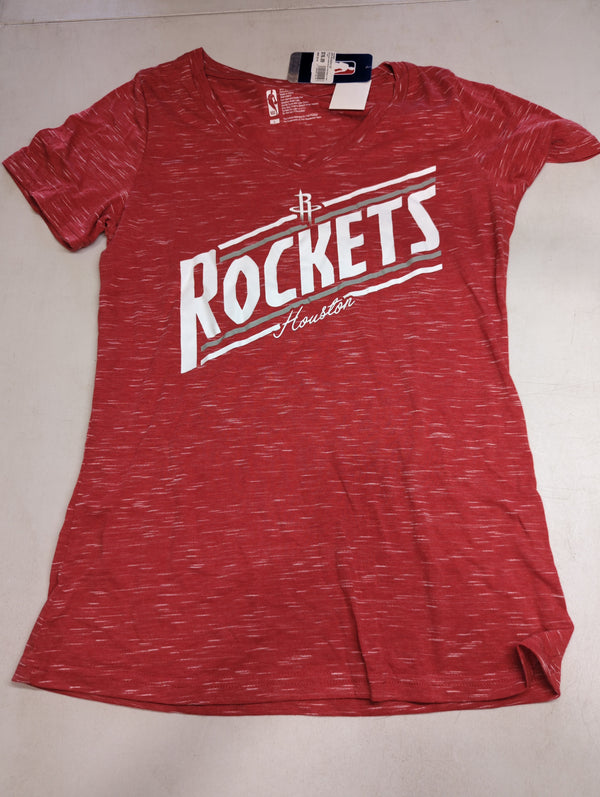 NBA Houston Rockets Women's Short Sleeve V-Neck T-Shirt - L
