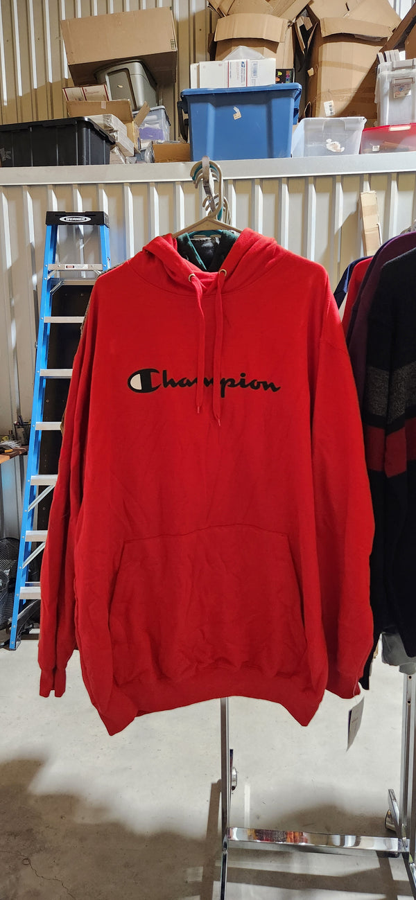 Big & Tall Champion® Powerblend Graphic Hoodie(RED)