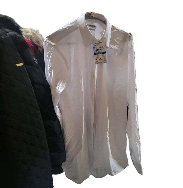 Men's Haggar® Classic-Fit Smart Wash™ Wrinkle Free Dress Shirt 34/35