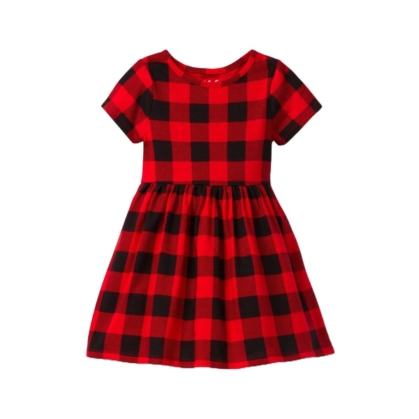 Toddler Girls' Knit Short Sleeve Dress - Cat & JackRed/Black 5T