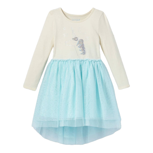 Toddler Girls' Unicorn Long Sleeve Tutu Dress - Cat &amp; JackLight Blue 4T