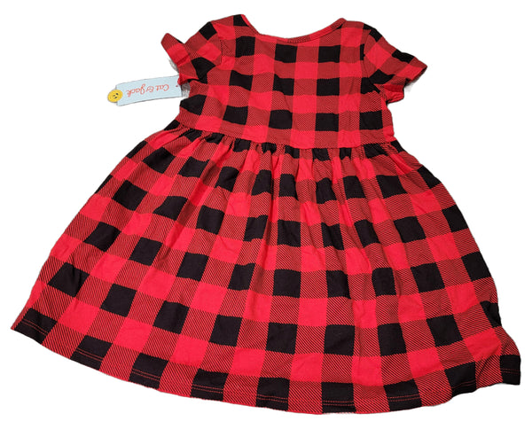 Toddler Girls' Knit Short Sleeve Dress - Cat & JackRed/Black 3T