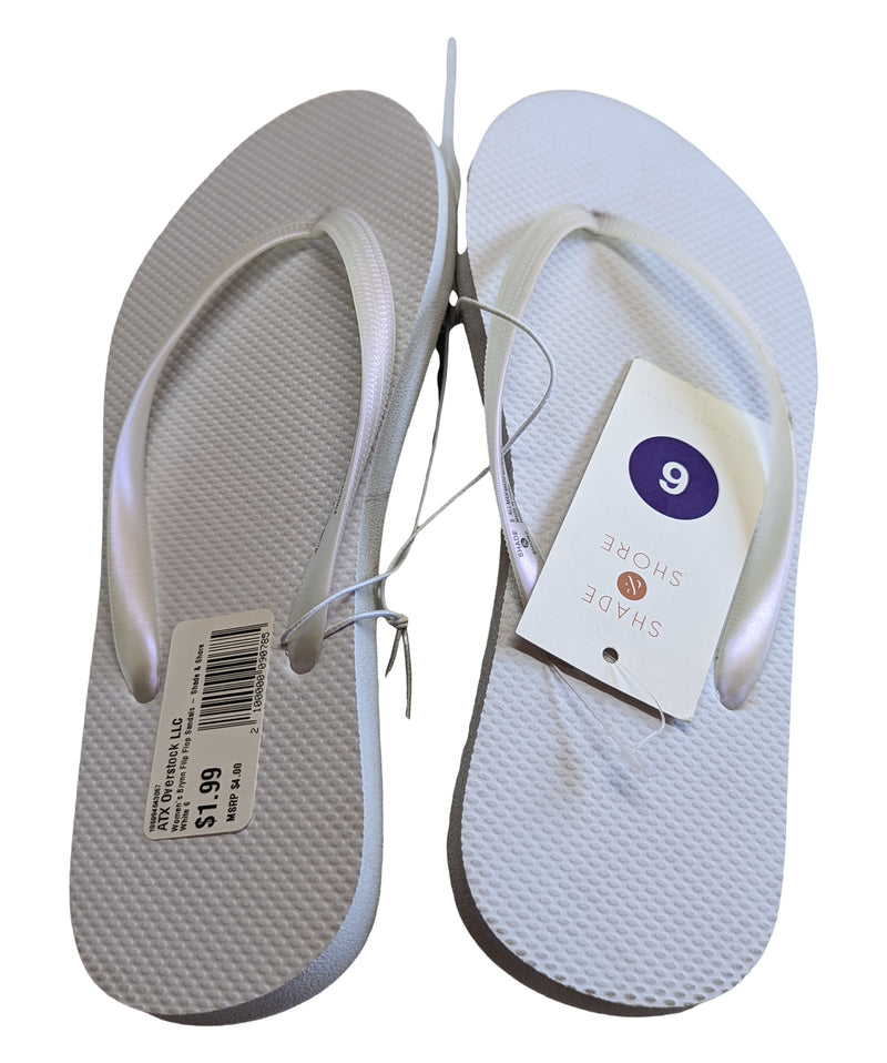 Women's Brynn Flip Flop Sandals - Shade & Shore White 6