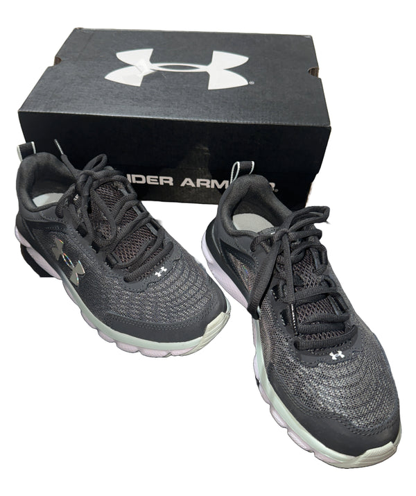 Women's UA Charged Assert 9 Running Shoes Grey White Size 6