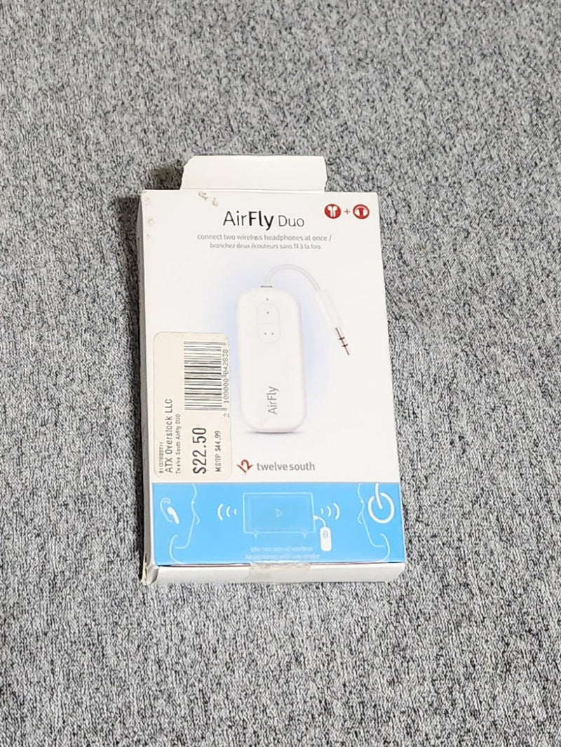 Twelve South - Airfly Duo Airpod Bluetooth Dongle For Air Flights - White
