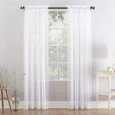 Mainstays 59" W x 84" L White Voile Window Curtain Panel for Home Decor.