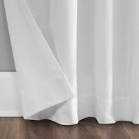 108''x52'' Washed Cotton Twisted Tab Light Filtering Curtain Panel White - Archaeo