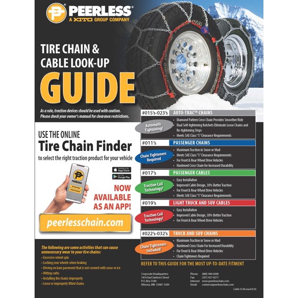 Peerless 1118 Passenger Car Tire Chains, 111810