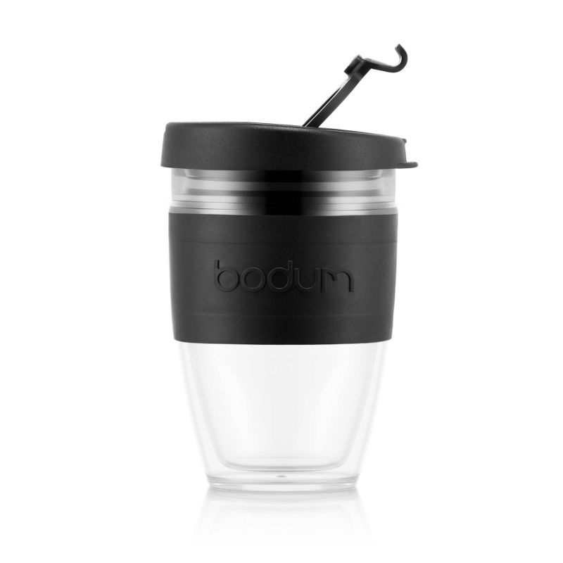 Bodum Joy Cup 8 oz. - Black Plastic & Silicone - 8 oz. Perfect for Hot