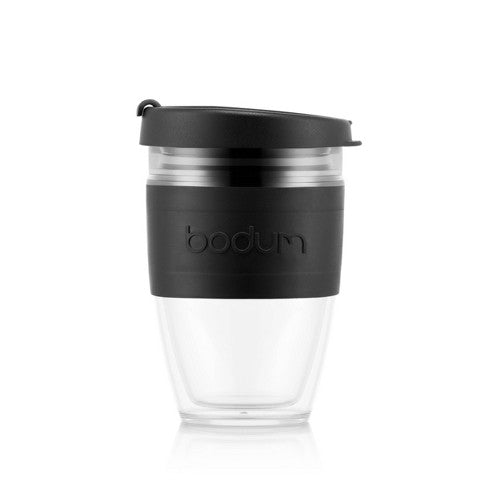 Bodum Joy Cup 8 oz. - Black Plastic &amp; Silicone - 8 oz. Perfect for Hot &amp; Cold Drinks!