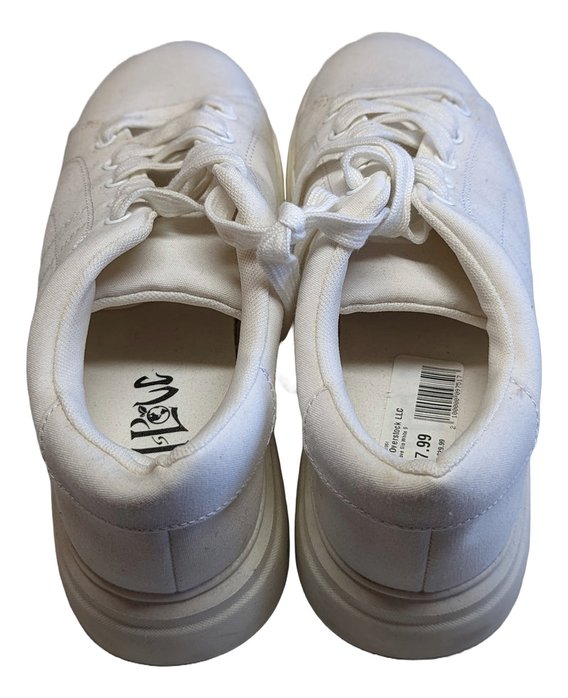 NEW Womens Mad Love Sia Apparel Sneakers Lace Up White Casual Tennis Shoes Size 9.