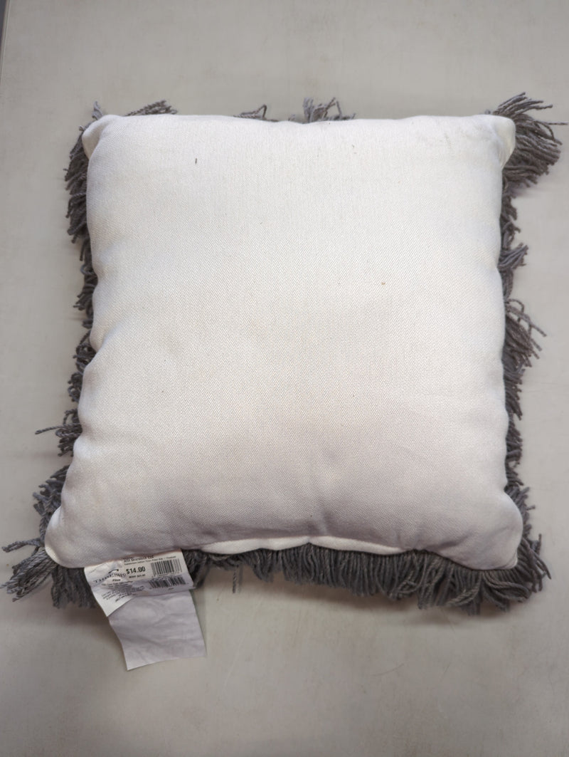 Basketweave Outdoor Throw Pillow Gray - Threshold