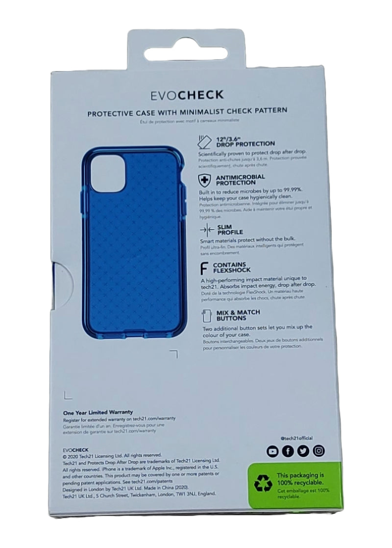 Tech21 Apple iPhone 11/XR Evocheck 2 - Blue