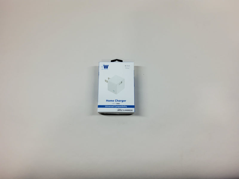 Just Wireless 1.0A/5W 1-Port USB-A Home Charger - White