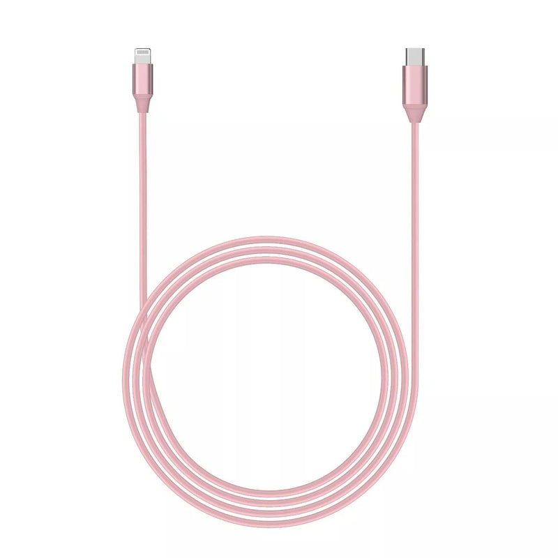 Just Wireless 6' TPU Lightning to USB C Cable Rose Gold