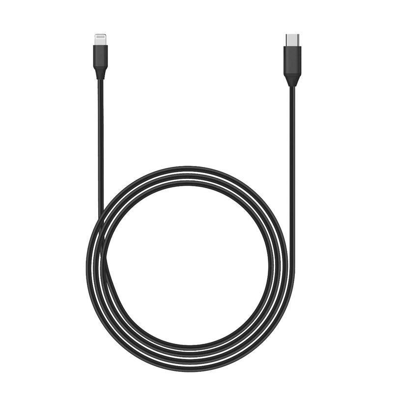 Just Wireless 10' TPU Lightning to USB C Cable Black
