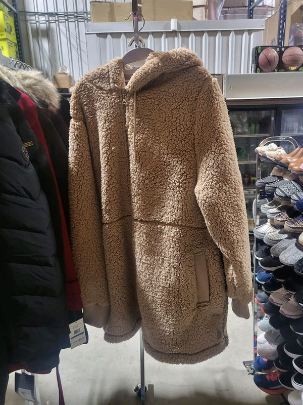 Women's Cuddl Duds Cozy Sherpa Hooded Anorak Jacket(XL)
