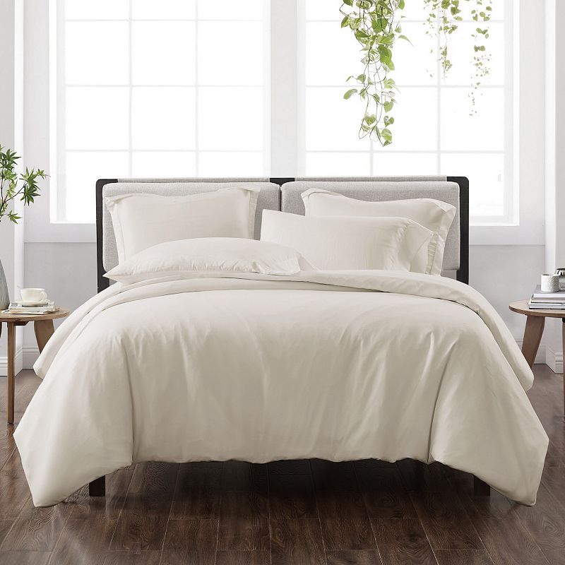 Cannon Solid Duvet Cover Set with Shams (Ivory)