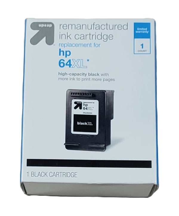 Remanufactured Single Black XL High Yield Ink Cartridge - Compatible with HP 64 Ink Series Printers - TAR64XLB - up & up