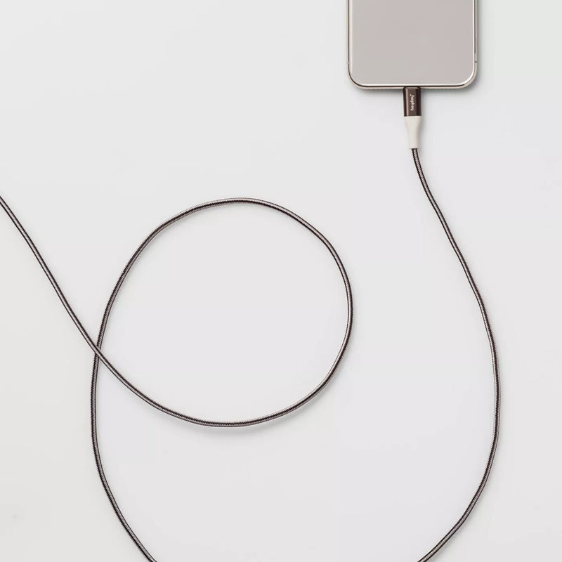 Heyday 6' Lightning to USB-A Braided Cable - Black/White