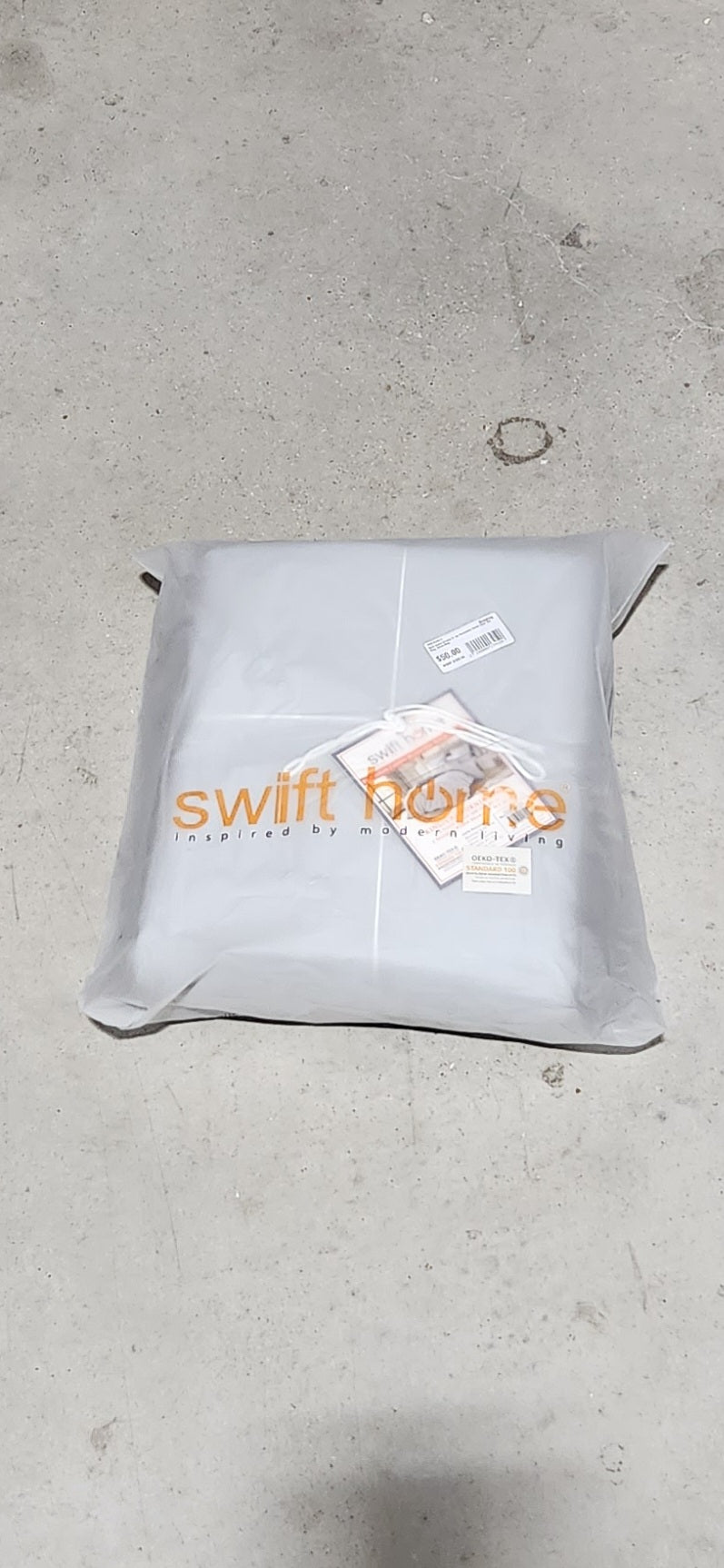 Swift Home Krinkle 3-pc Reversible Duvet Cover Set King Silver/Grey