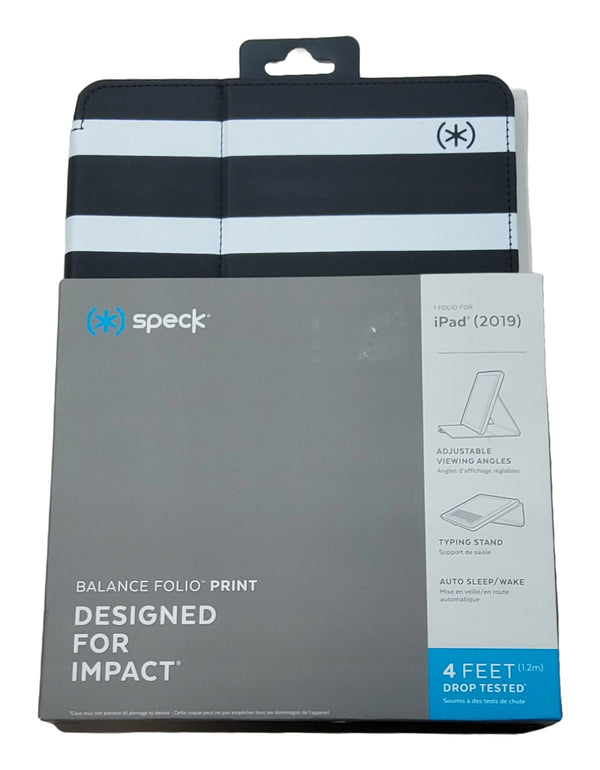 Speck Balance Folio Protective Case for iPad 10.2 - Black & White