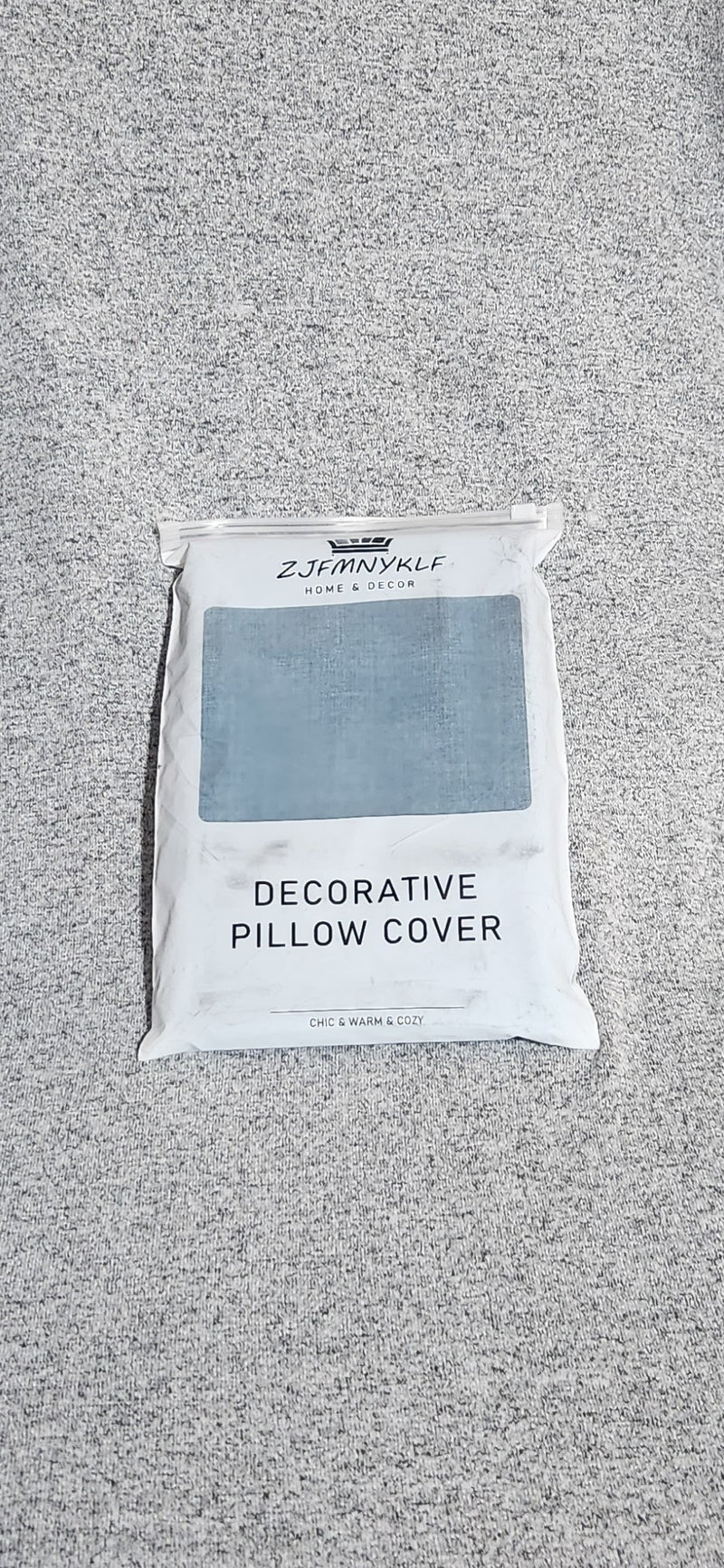 18x18 Pillow Covers 2 Pack Soft Cushion Covers (blue)